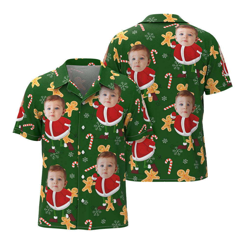 Custom Face Hawaiian Shirts Funny Face Santa Merry Christmas Shirts Gift - Bestchristmasgifts