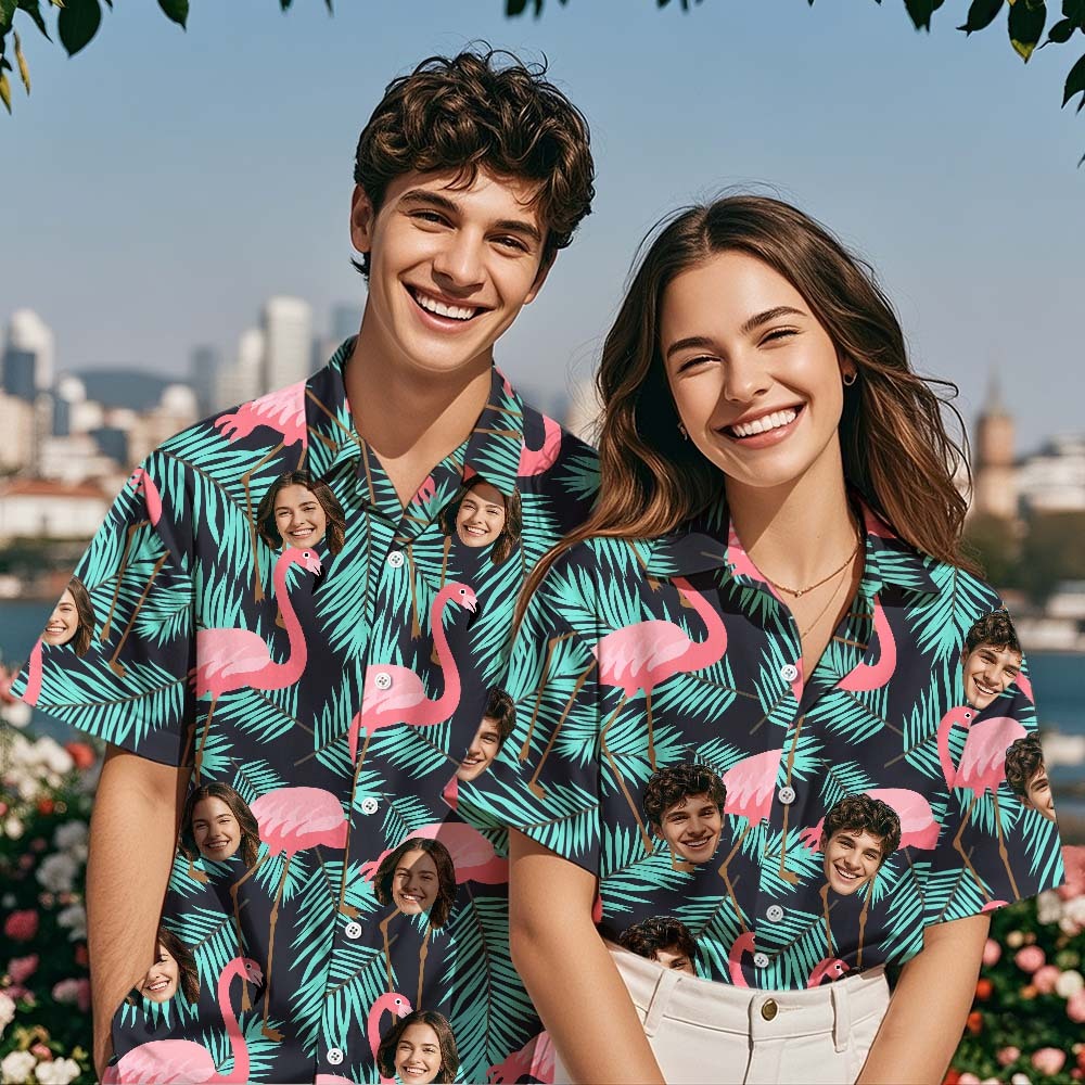 Personalized Face Hawaiian Shirt Sunset Color Hawaiian Shirt Gift Custom Face Hawaiian Shirt - Bestchristmasgifts