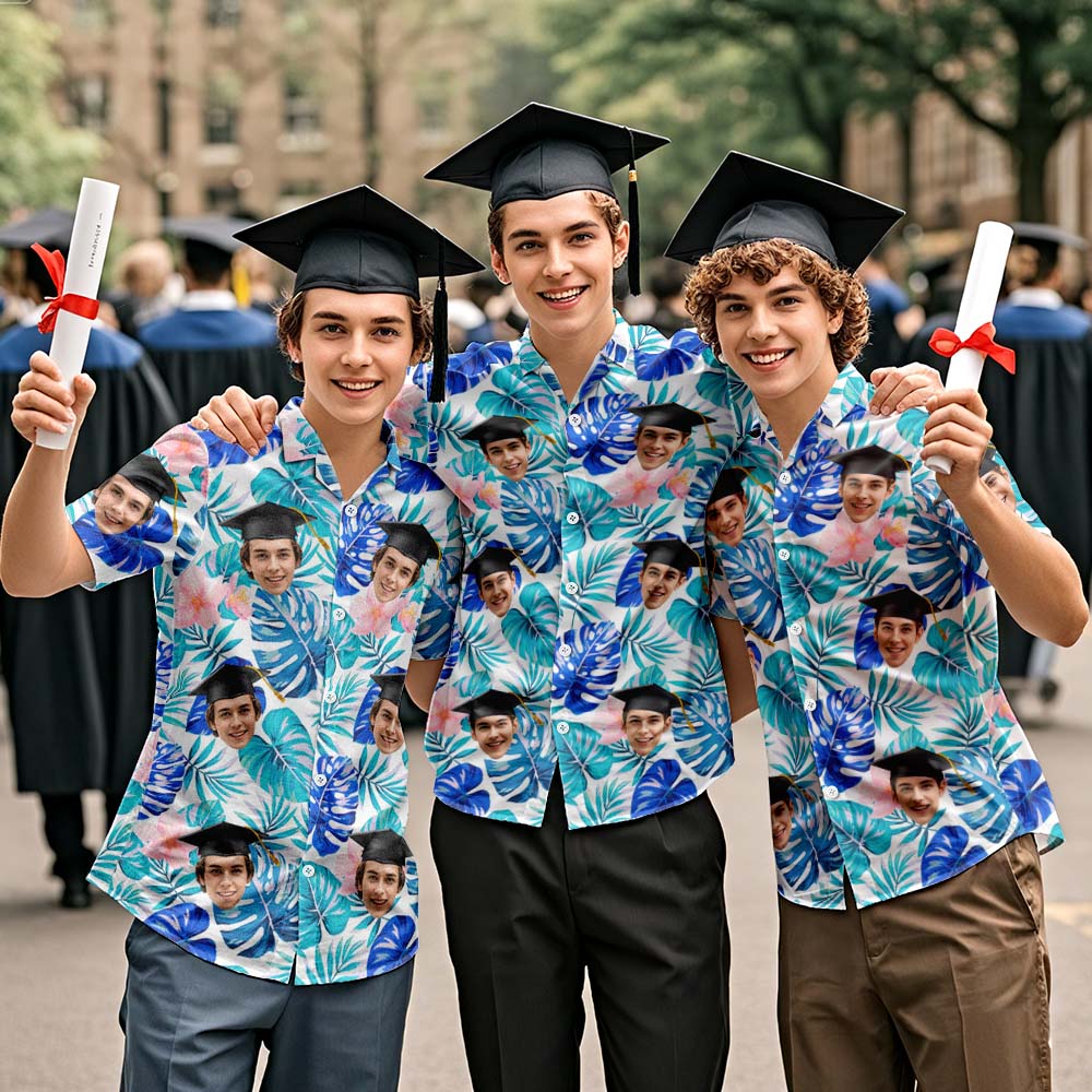 Custom Hawaiian Shirt for Graduation Hawaiian Shirt with Your Face On It