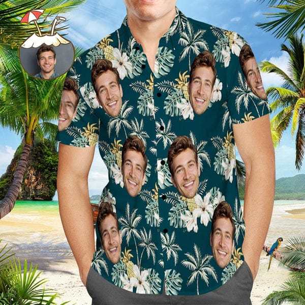 Custom Hawaiian Shirt With Face Gifts for Beach Party Gifts for Men Multiple Styles - Giftlab