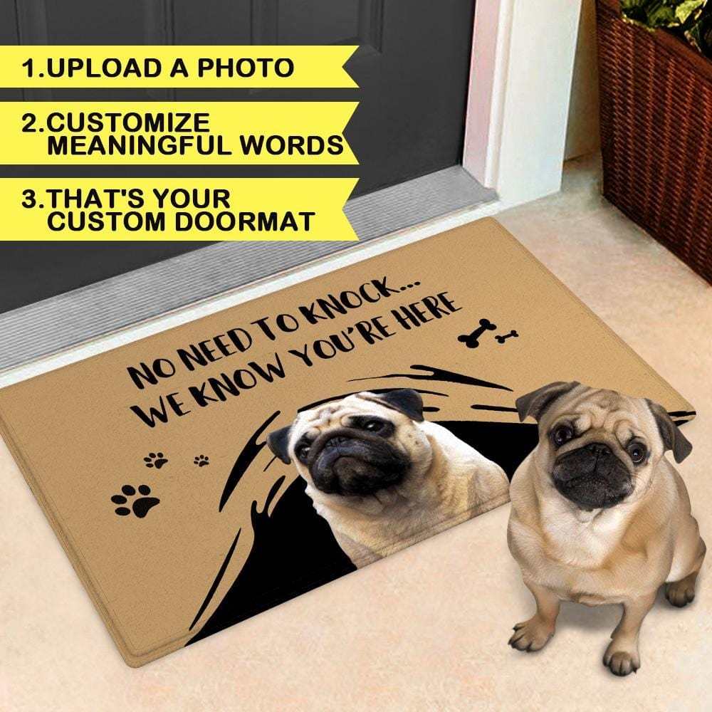 Custom Welcome Doormat With Pet Photo - Giftlab