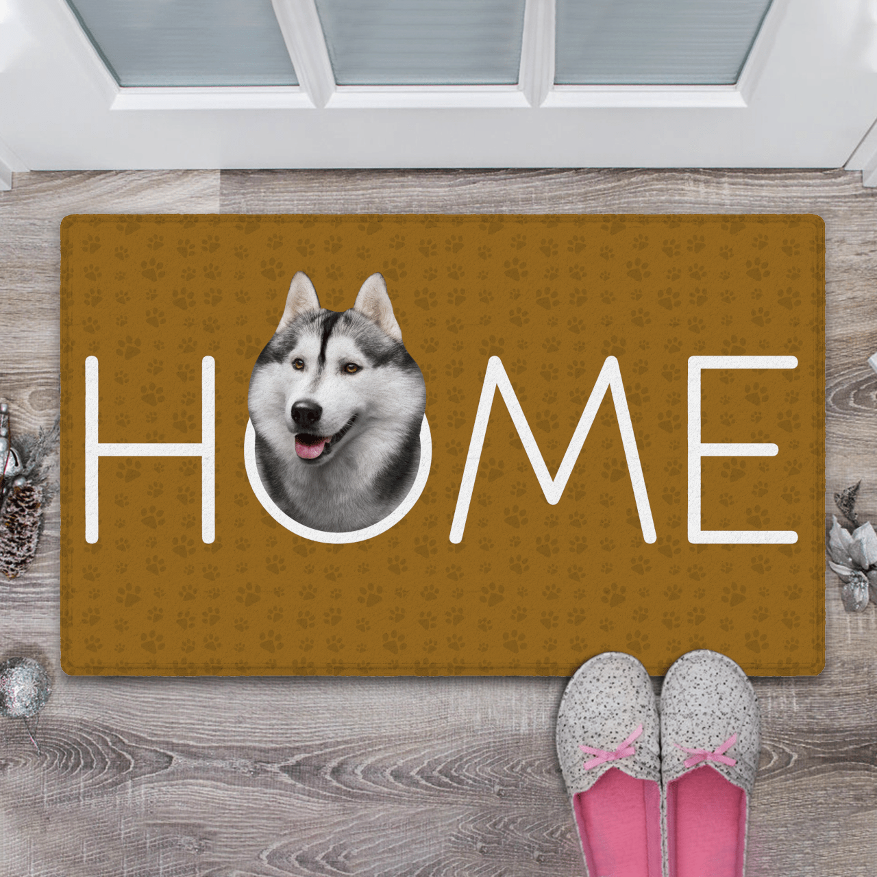 Pet Photo Doormat Family Gift Custom Doormat - Giftlab