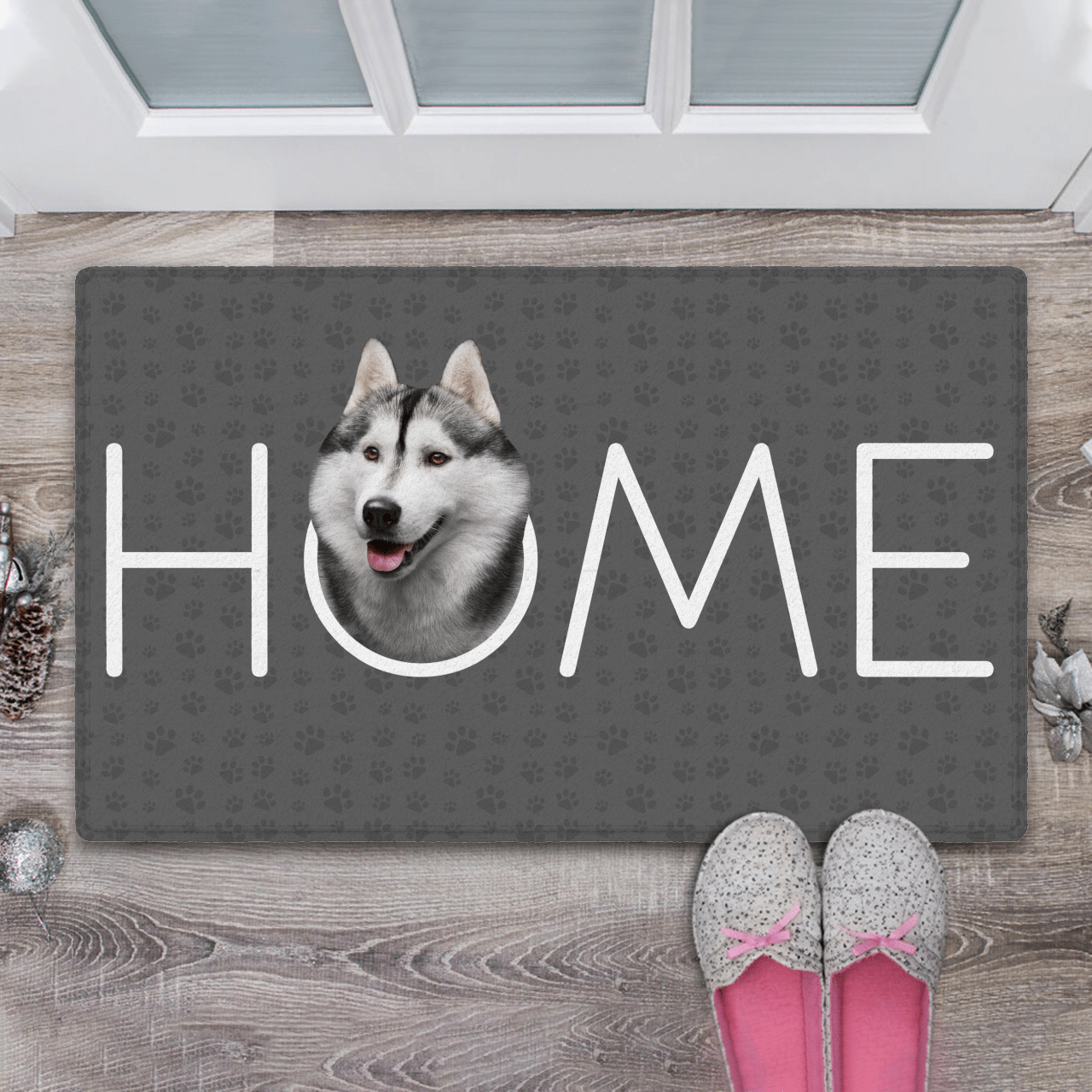 Pet Photo Doormat Family Gift Custom Doormat - Giftlab