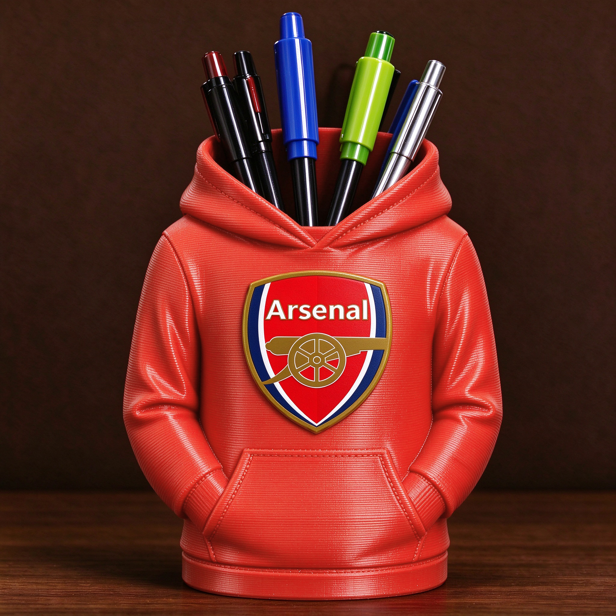 UK Football Hoodie Pen Holder 3D Printed Desk Organizer Soccer Fan Gift