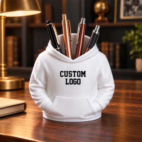 Custom Logo Hoodie Pen Holder 3D Printed Desk Organizer