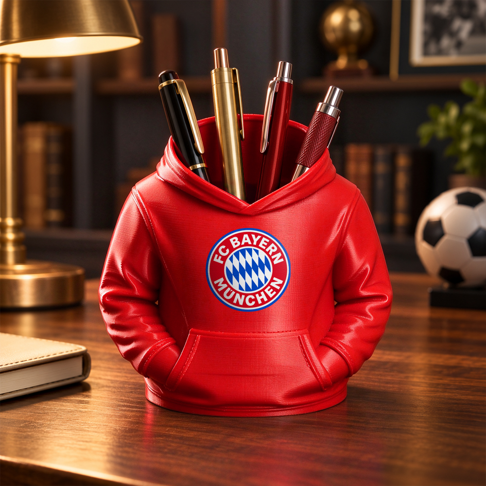 Germany Football Hoodie Pen Holder 3D Printed Desk Organizer Soccer Fan Gift