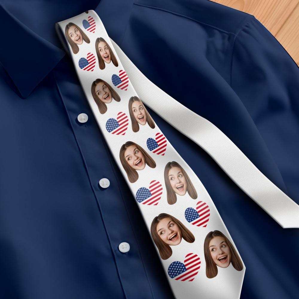 Father's Day Ties Independence Day Gift Cusrtomized Tie - Bestchristmasgifts