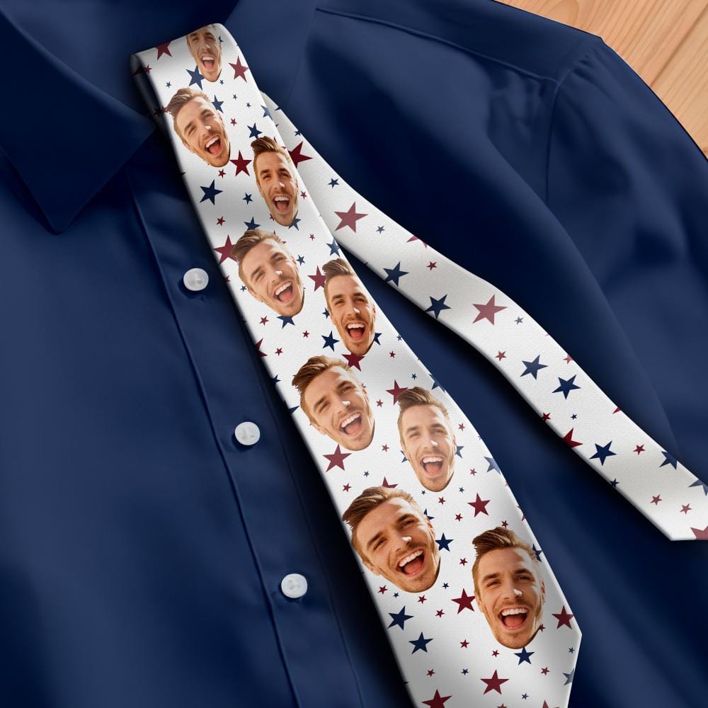 Father's Day Ties Independence Day Gift Custom Necktie July 4th Gifts