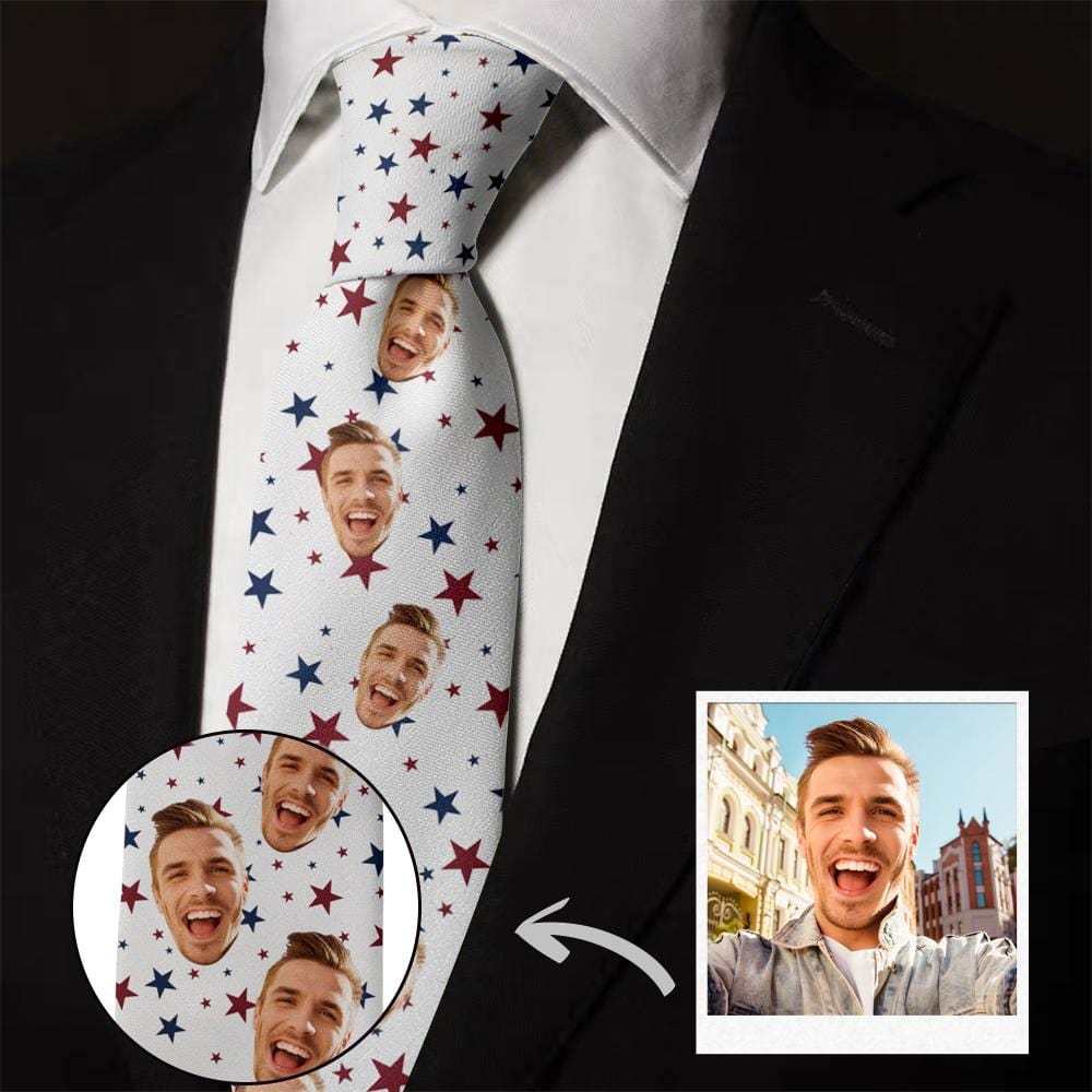 Father's Day Ties Independence Day Gift Custom Necktie July 4th Gifts - Bestchristmasgifts