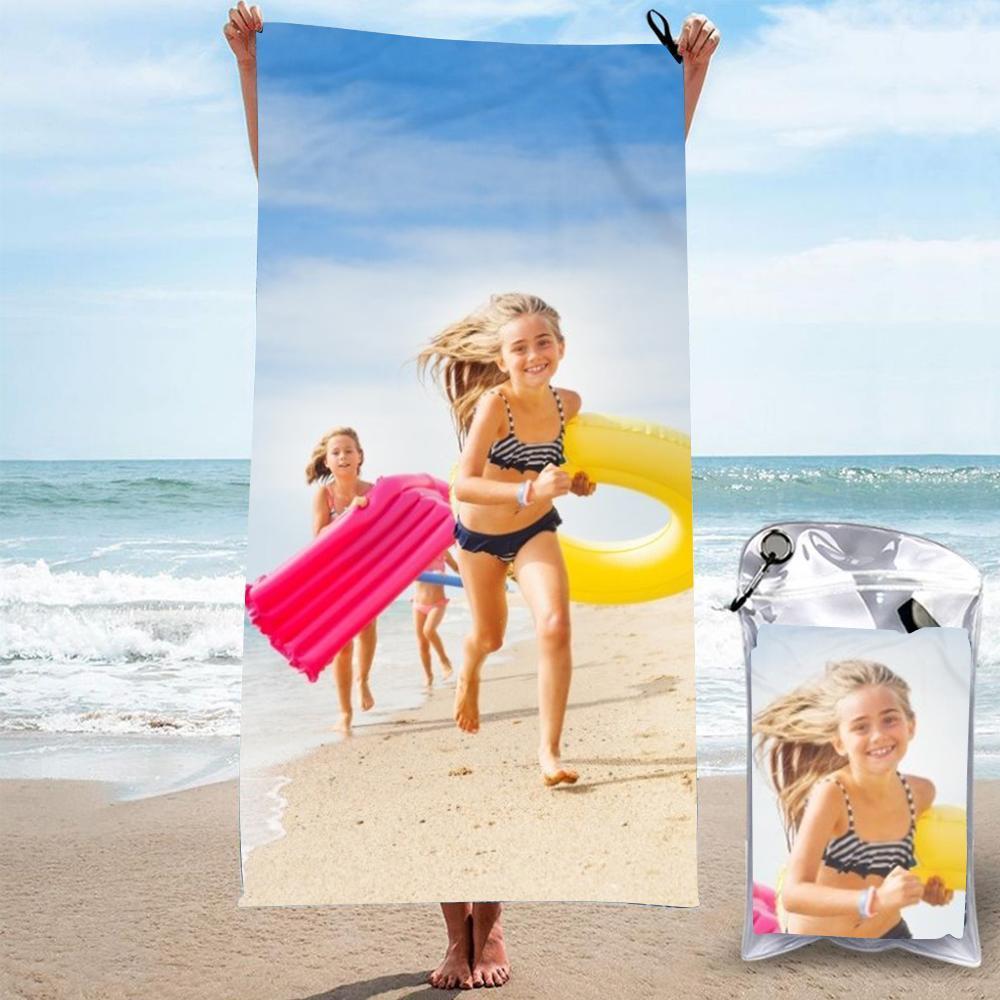 Personalized Bath Towels Custom Print Beach Towels Quick-dry Ultrafine Fiber My Best Friends - Giftlab