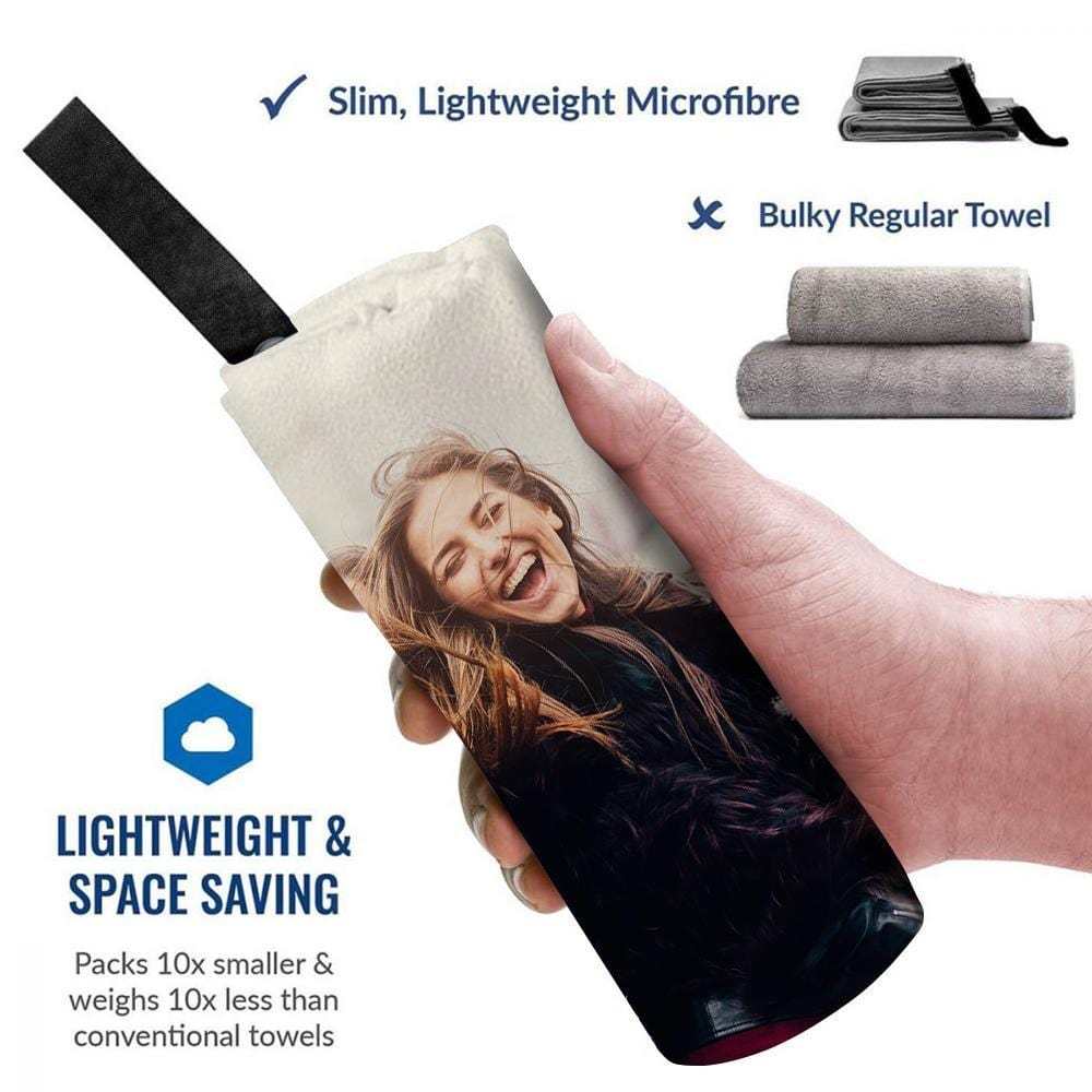 Personalized Bath Towels Custom Print Beach Towels Quick-dry Ultrafine Fiber with My Girl - Giftlab