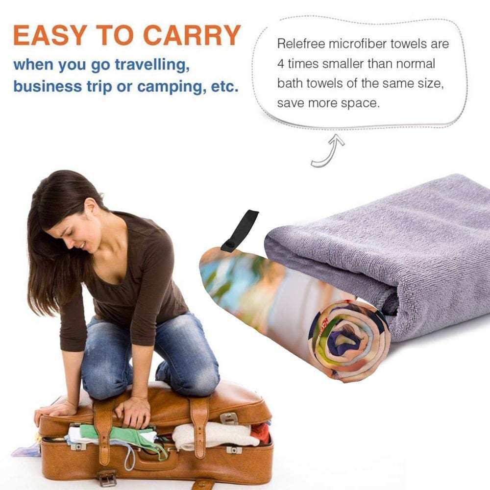 Horizontal Personalized Bath Towels Custom Photo Beach Towels Quick-dry Ultrafine Fiber Cute Baby Gifts for Newborn - Giftlab