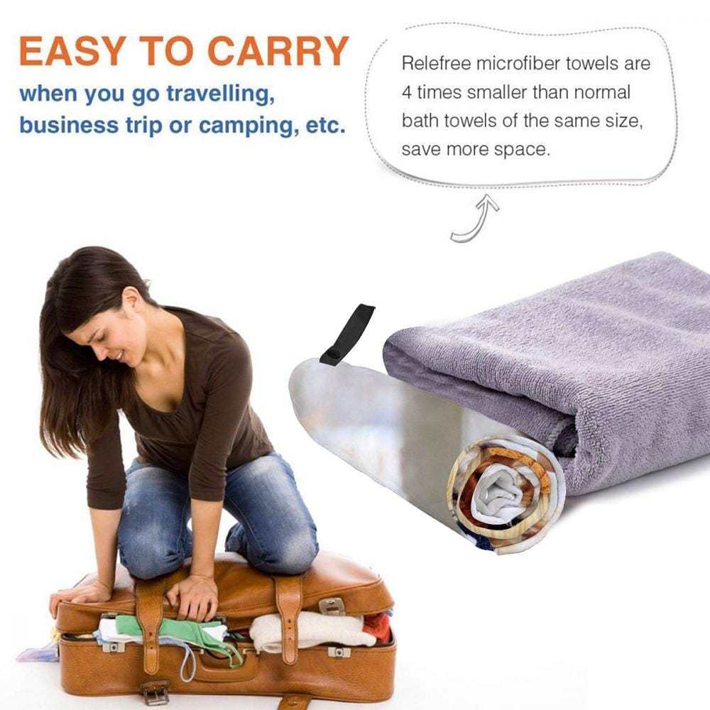 Horizontal Personalized Bath Towels Custom Photo Beach Towels Bathroom Gifts - Giftlab