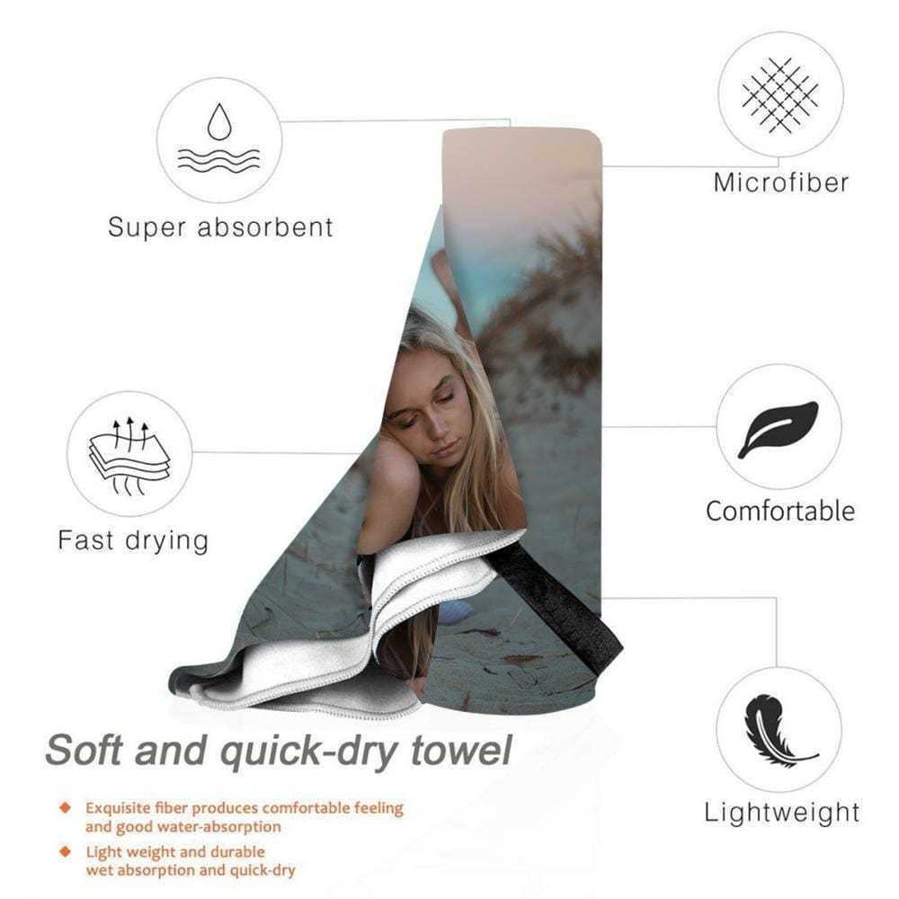 Personalized Bath Towels Custom Photo Beach Towels Anniversary Gift For Her - Giftlab