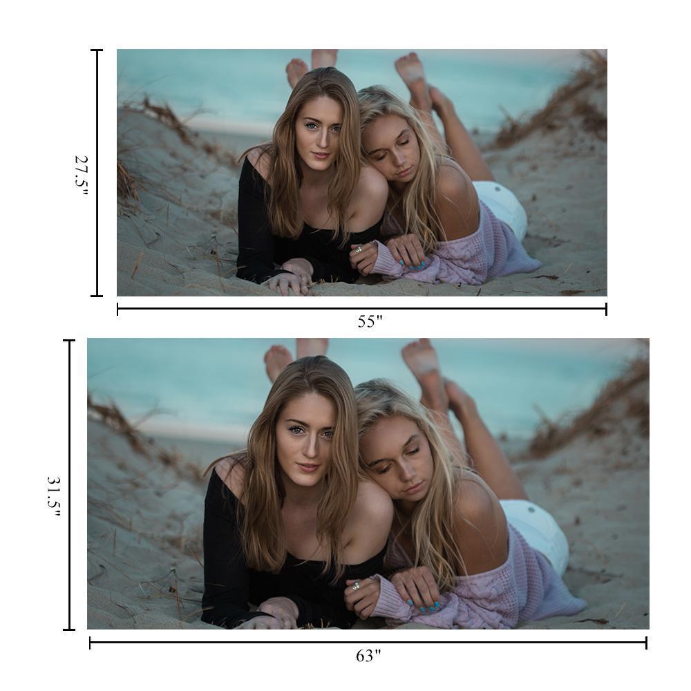 Personalized Bath Towels Custom Photo Beach Towels Anniversary Gift For Her - Giftlab