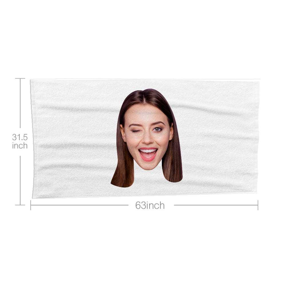 Photo Beach Towel Custom Towel Funny Towel Gift For Her - Giftlab