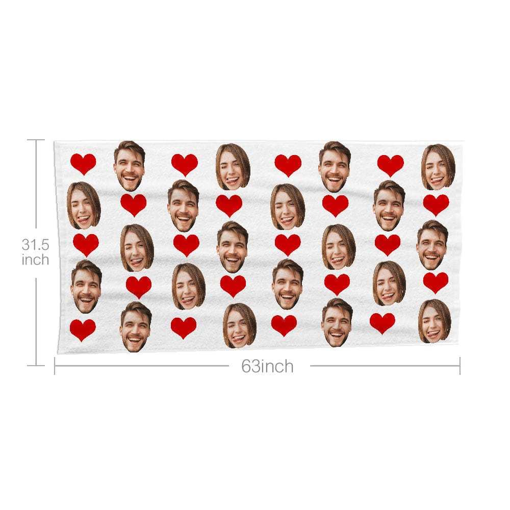 Personalized Photo Towel Custom Beach Towels Gift For Couple - Giftlab
