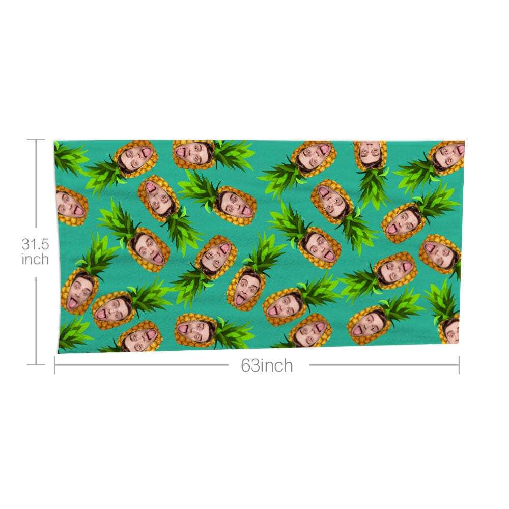 Custom Printed Towels Personalized Photo Towel Funny Gift For Men-Pineapple - Giftlab
