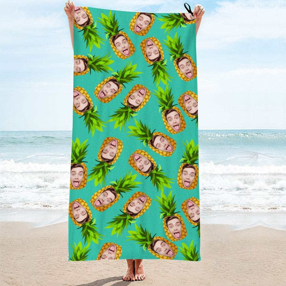 Custom Printed Towels Personalized Photo Towel Funny Gift For Men-Pineapple - Giftlab