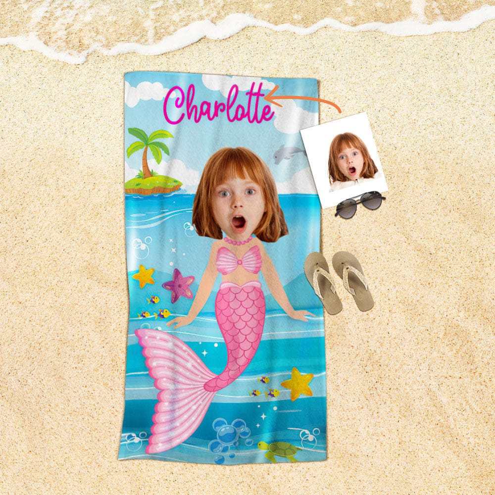 Custom Face Beach Towel Personalized Beach Towel Gift for Mother - Giftlab