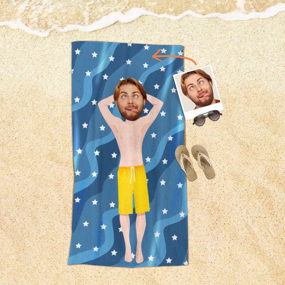 Custom Face Beach Towel Personalized Beach Towel Gift for Mother - Giftlab