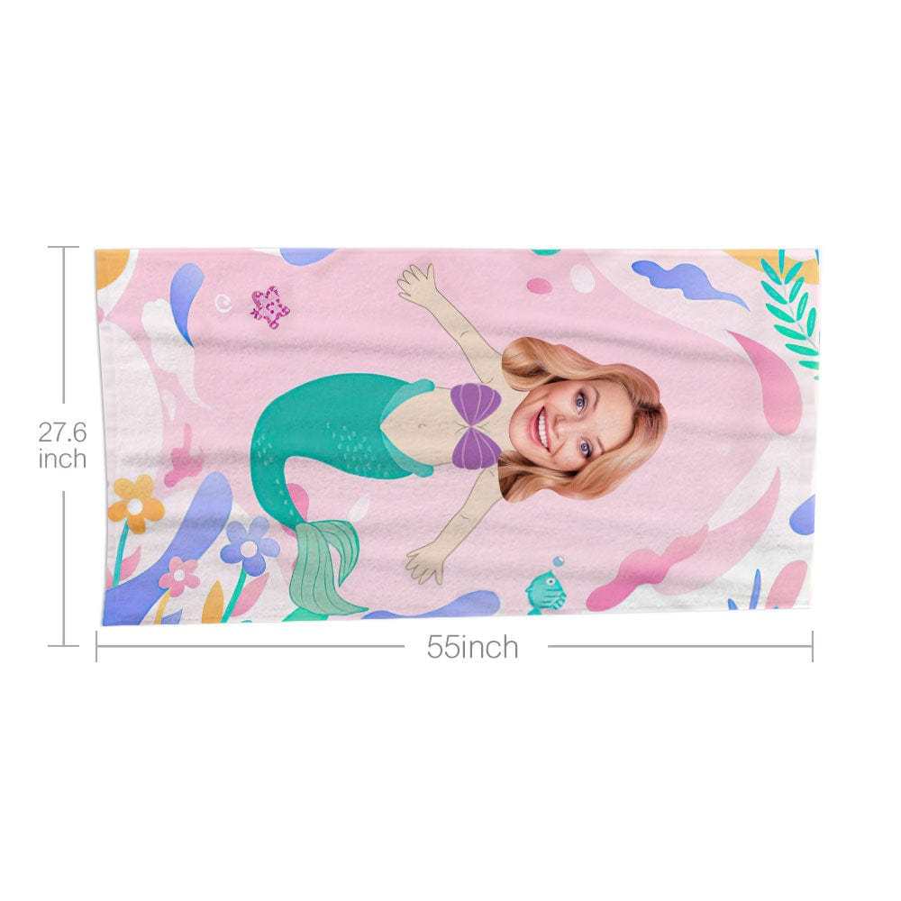 Custom Face Beach Towel Personalized Beach Towel Gift for Mother - Giftlab