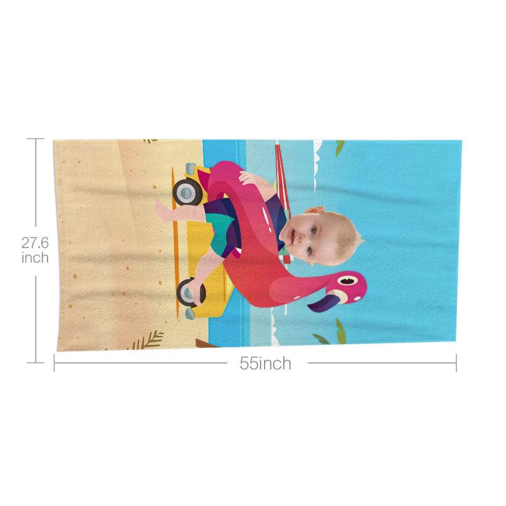Custom Face Beach Towel Personalized Beach Towel Gift for Mother - Giftlab