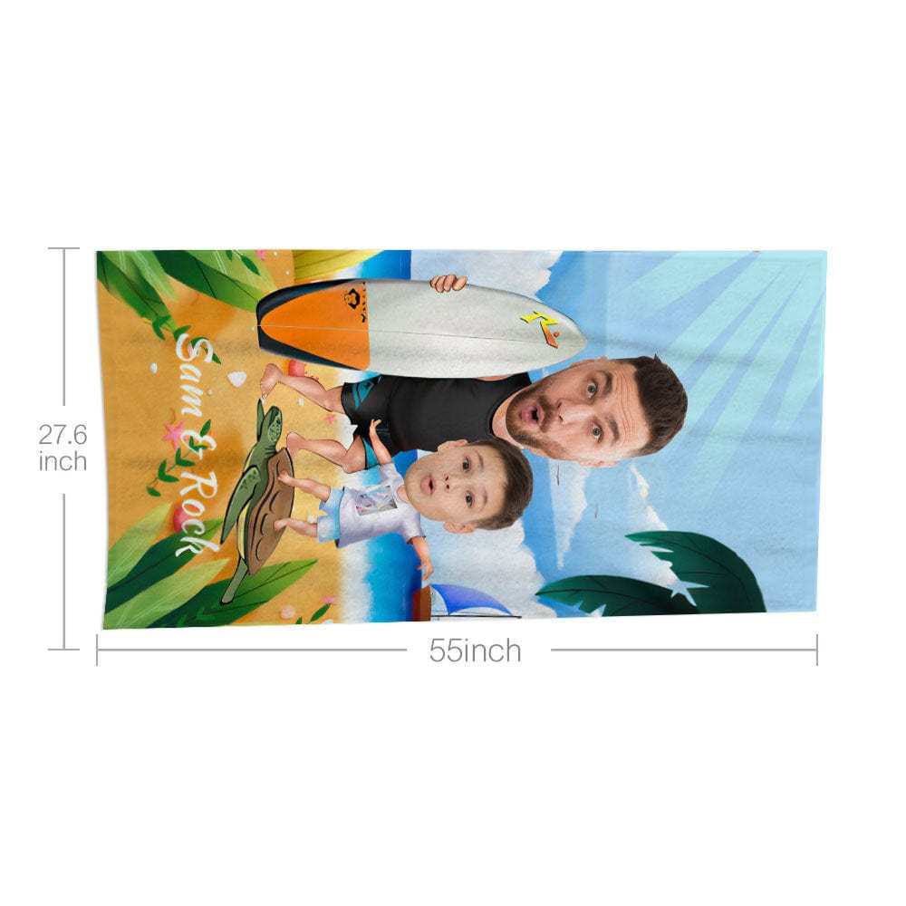 Custom Face Beach Towel Personalized Beach Towel Gift for Mother - Giftlab