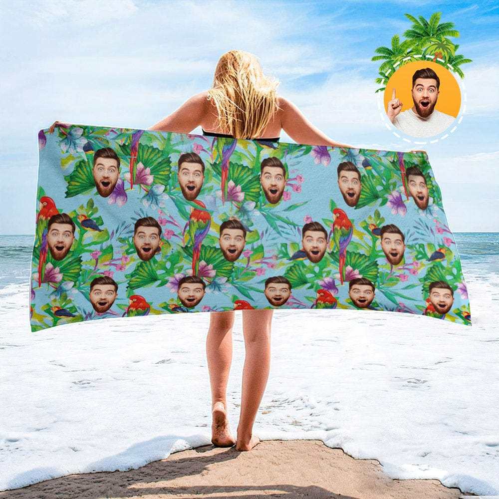 Personalized Beach Towels with Photo Custom Beach Towel Summer Gift-33 Styles - Giftlab