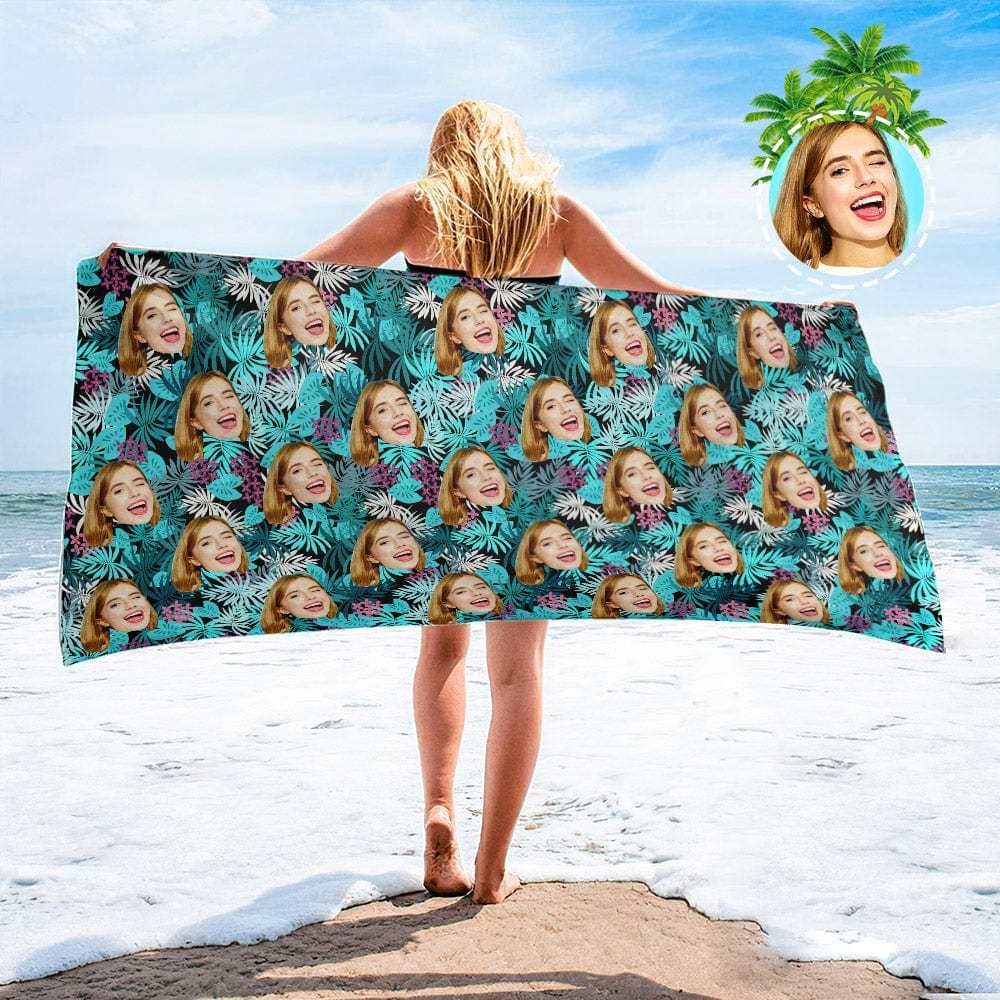 Personalized Beach Towels with Photo Custom Beach Towel Summer Gift-33 Styles - Giftlab