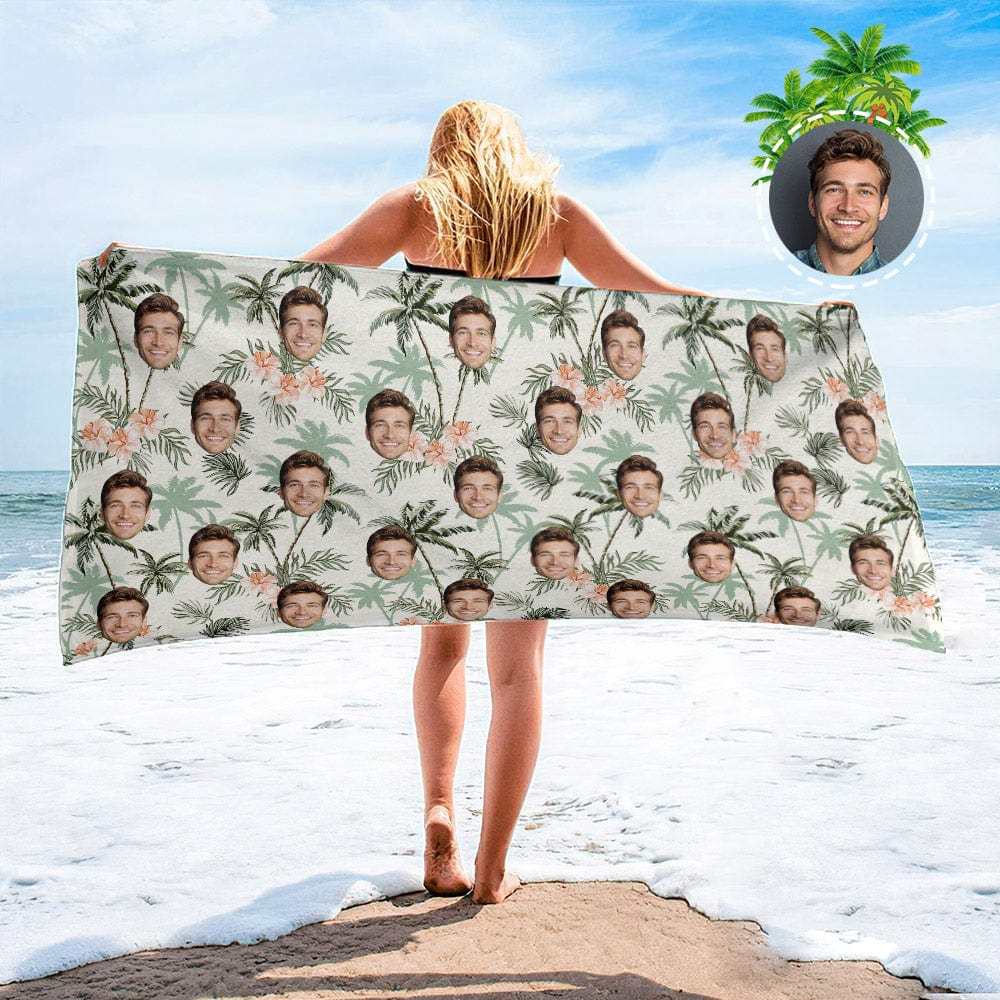 Personalized Beach Towels with Photo Custom Beach Towel Summer Gift-33 Styles - Giftlab