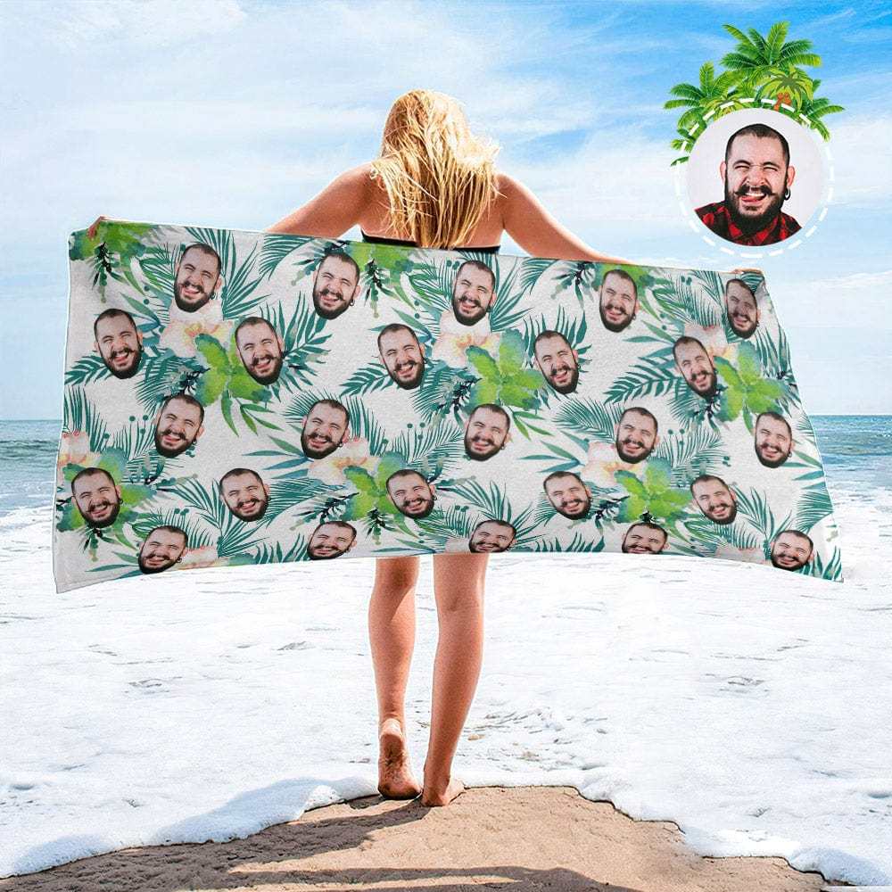Personalized Beach Towels with Photo Custom Beach Towel Summer Gift-33 Styles - Giftlab