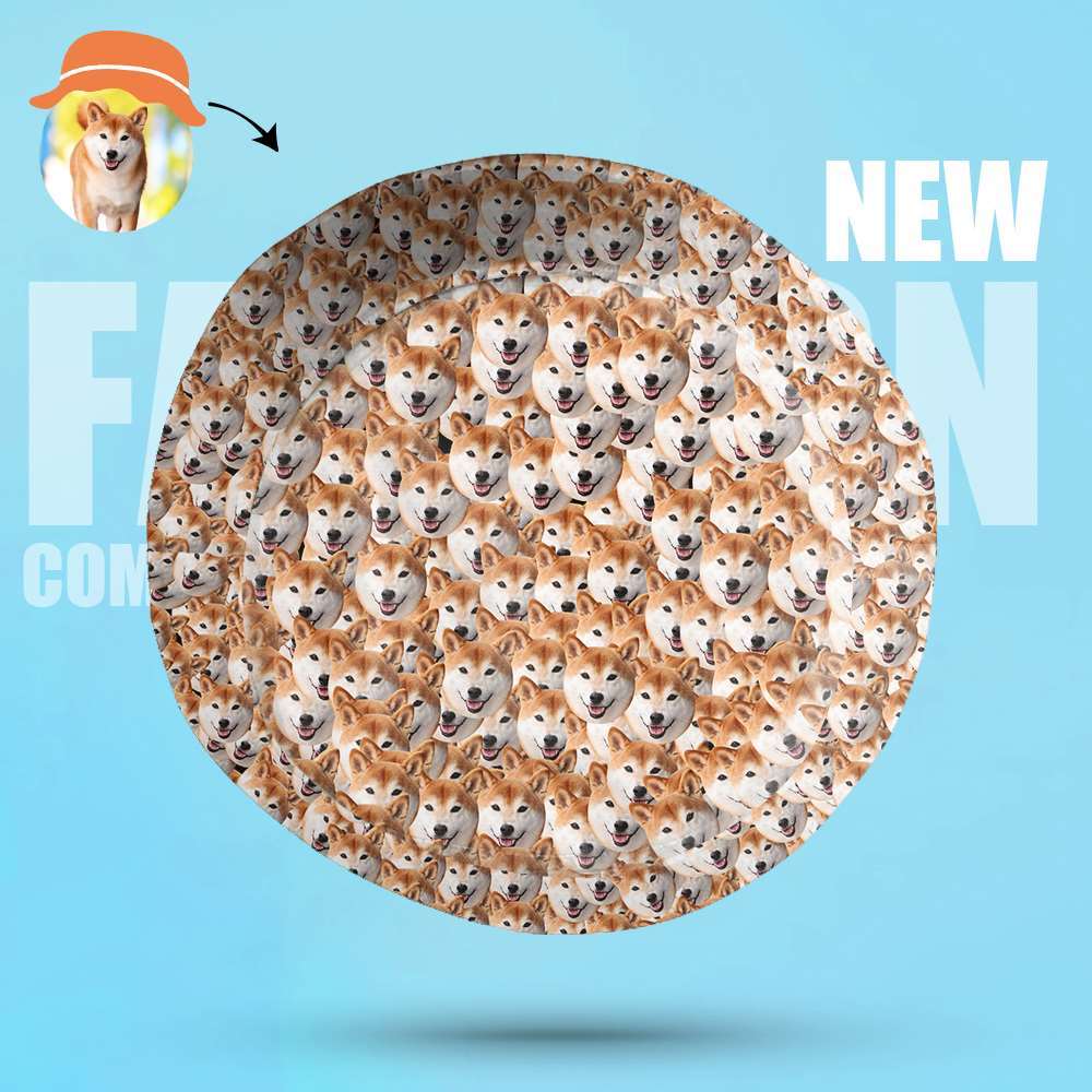 Personalized Bucket Hat Face Bucket Hat Custom Printed Hat Pet Photo Hat Summer Gift - Giftlab