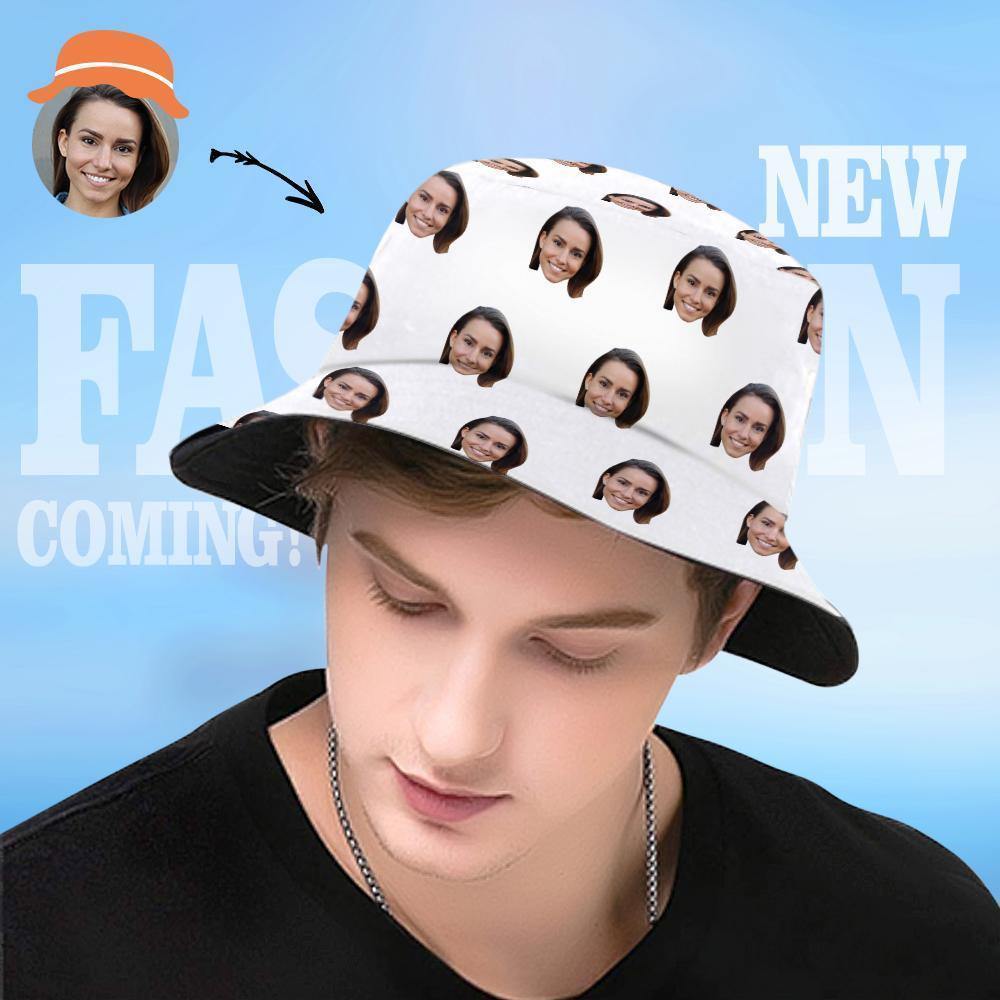 Custom Bucket Hat Print Bucket Hats Personalized Hat Face Gifts for Girlfriend - Giftlab