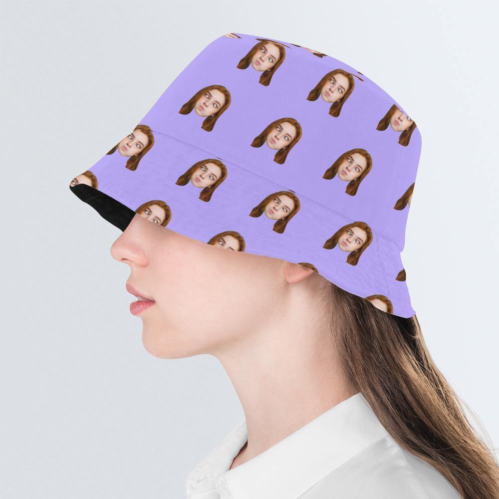 Custom Bucket Hat Print Bucket Hats Personalized Hat Face Gifts for Girlfriend - Giftlab