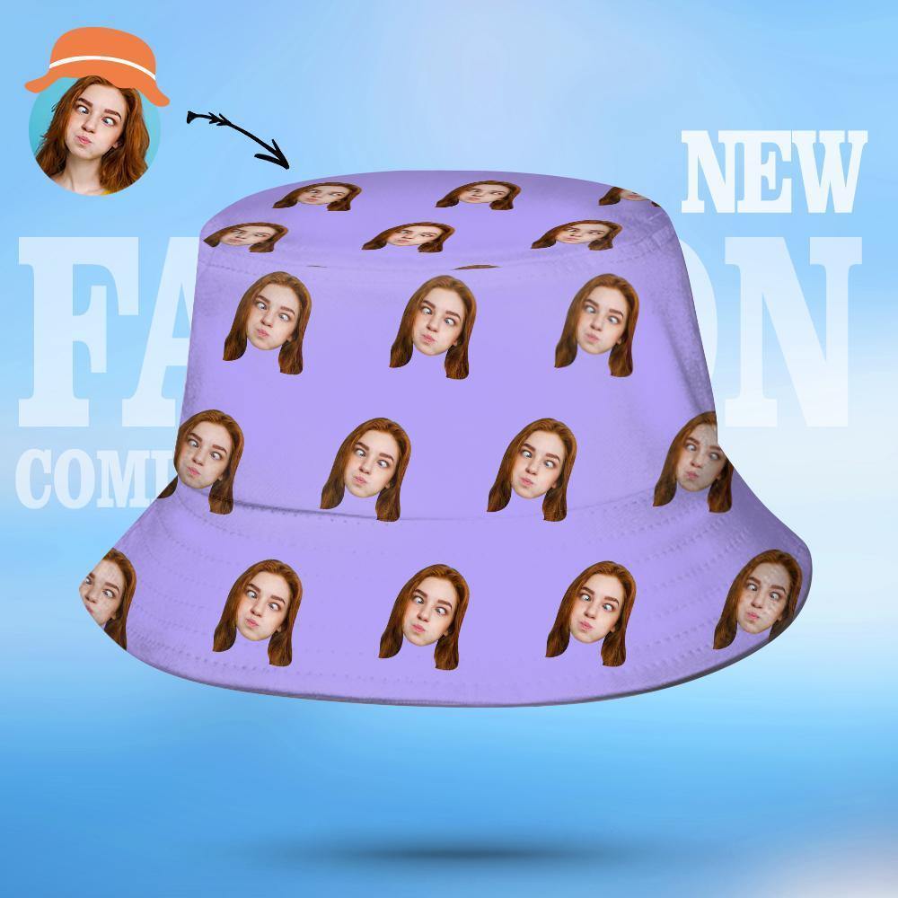 Custom Bucket Hat Print Bucket Hats Personalized Hat Face Gifts for Girlfriend - Giftlab