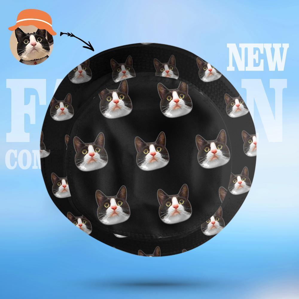 Custom Bucket Hat Photo Hats Personalized Bucket Hat Gifts for Cat Owner - Giftlab