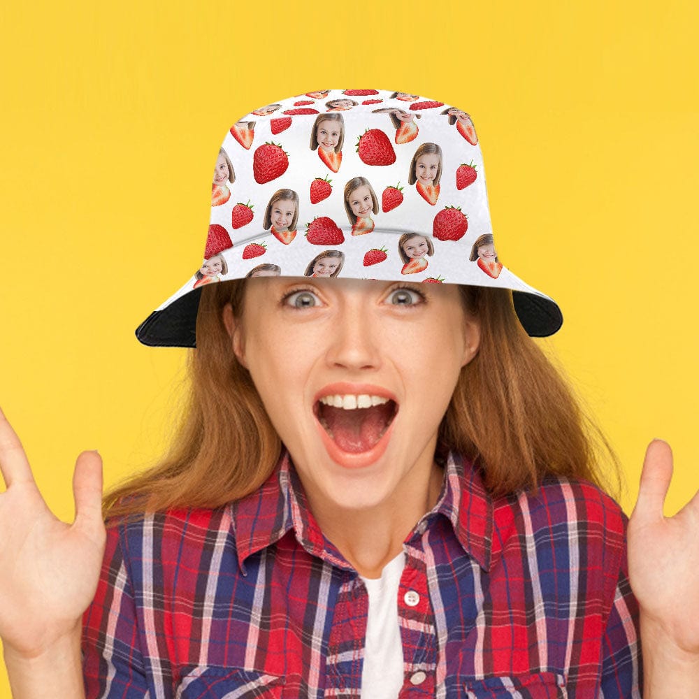 Custom Bucket Hat Strawberry Bucket Hat Fisherman Hat Gifts - Giftlab