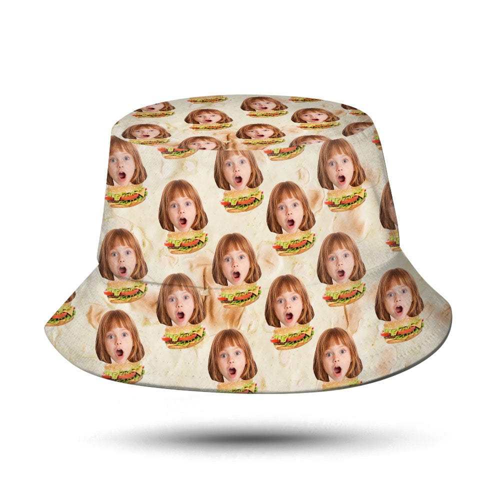 Photo Bucket Hat Custom Bucket Hats Hamburger Fisherman Hat Gifts For Him - Giftlab