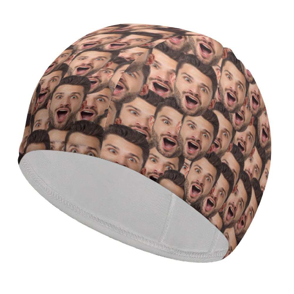 Personalized Funny Face Swim Caps Custom Swimming Cap Gift For Her - Giftlab