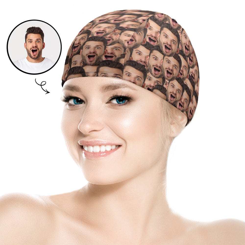 Personalized Funny Face Swim Caps Custom Swimming Cap Gift For Her - Giftlab