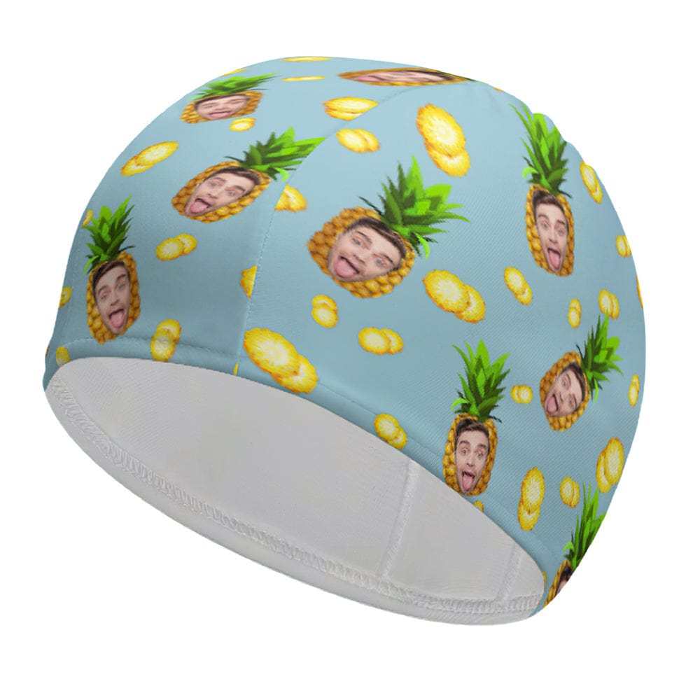 Custom Face Swimming Cap Custom Swimming Cap Pineapple Swim Caps Unisex - Giftlab