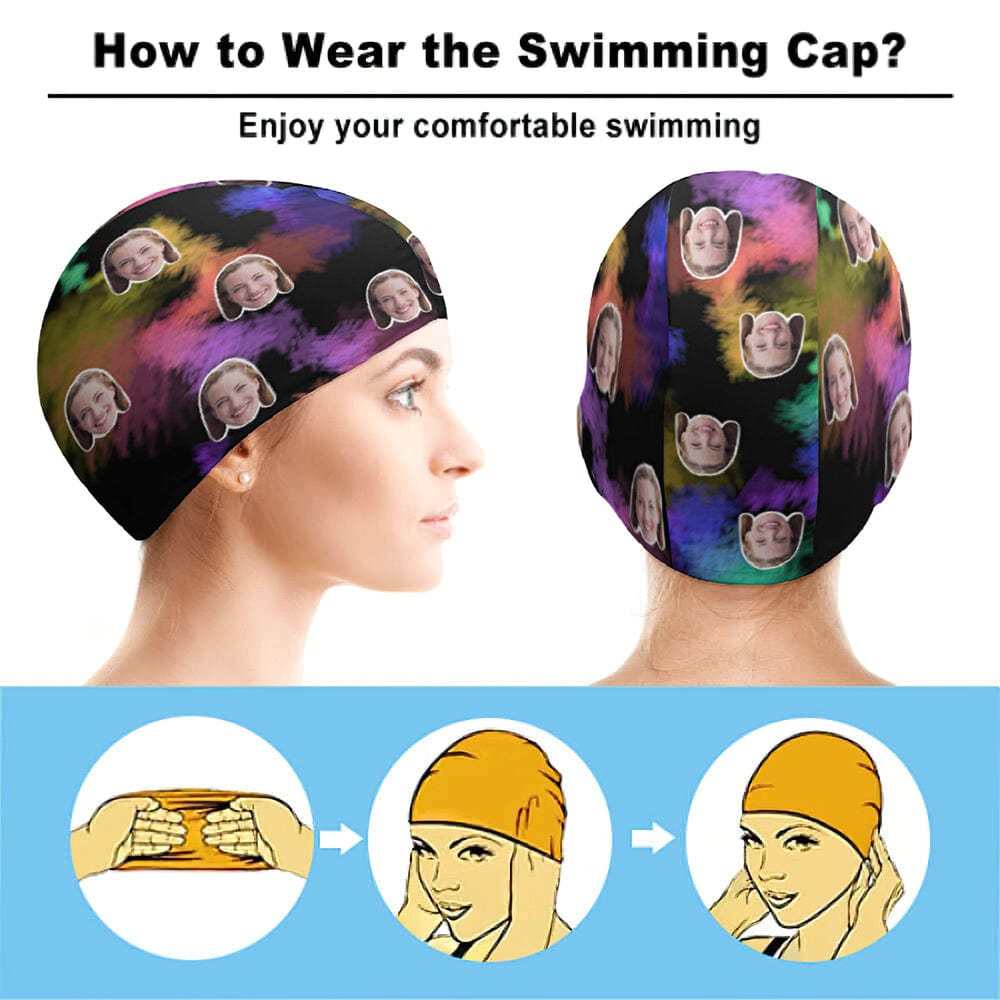 Custom Swimming Cap Colorful Swim Caps Swimming Hats for Men Women - Giftlab