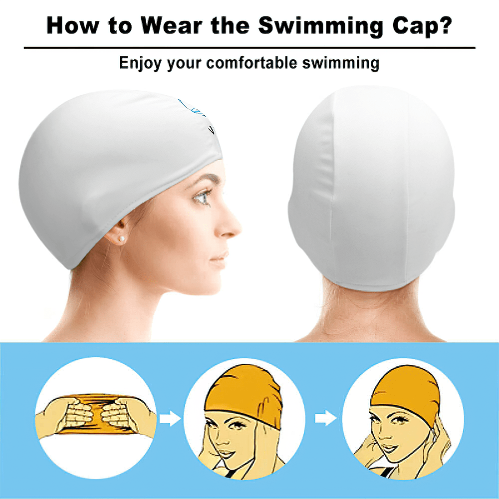 Custom Logo Swimming Cap Custom Swimming Caps Swimming Hats for Her - Giftlab