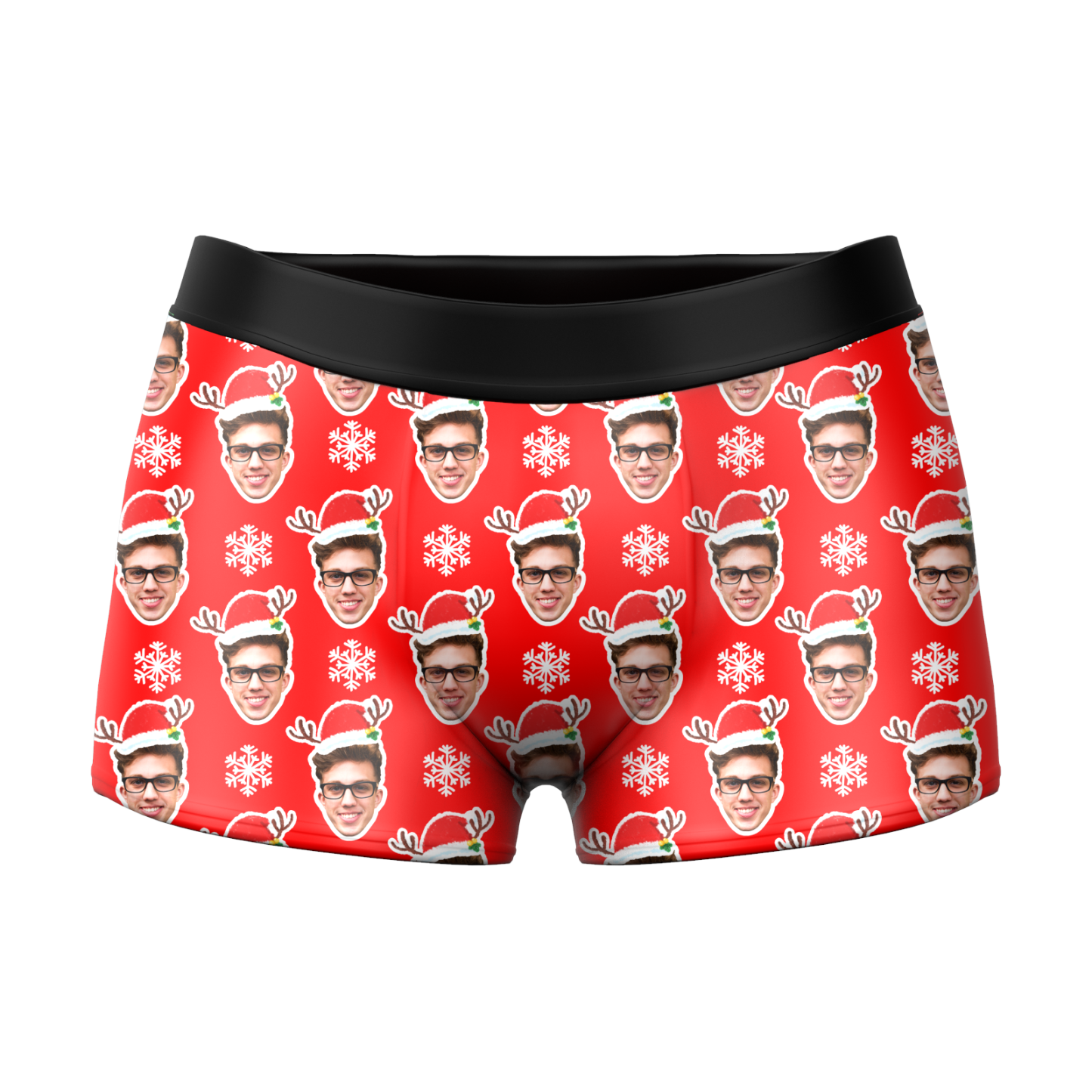 Men's Custom Christmas Santa Boxer Shorts - MyFaceBoxer