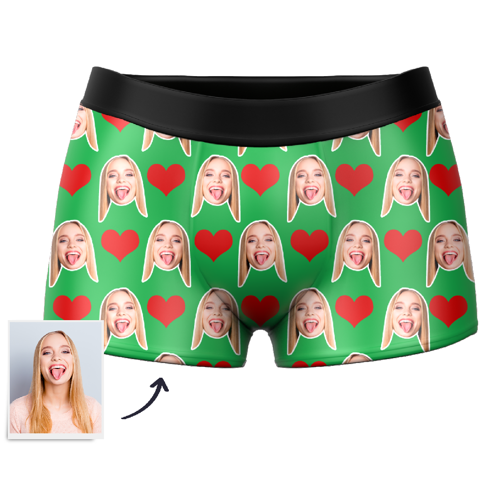 Custom Heart Boxer Shorts - MadeMineAU
