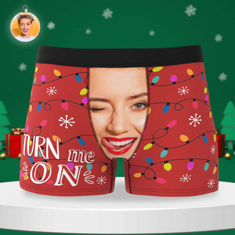 Custom Face Boxer Shorts Men's Face and Name Underwear Christmas Gift Only You Can Sparkle My Tree - Bestchristmasgifts