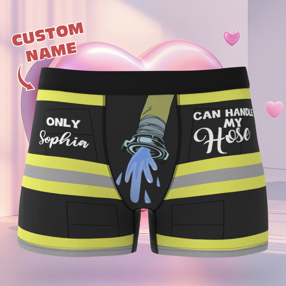Custom Face Boxer Briefs Firefighter Personalized Underwear Gift for Boyfriend 
