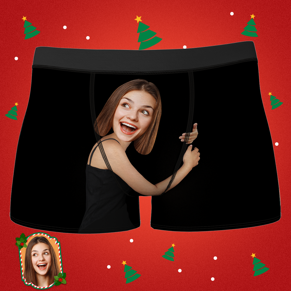 Men's Custom Face On Body Boxer Shorts 3D Online Preview - Tan Skin - Bestchristmasgifts