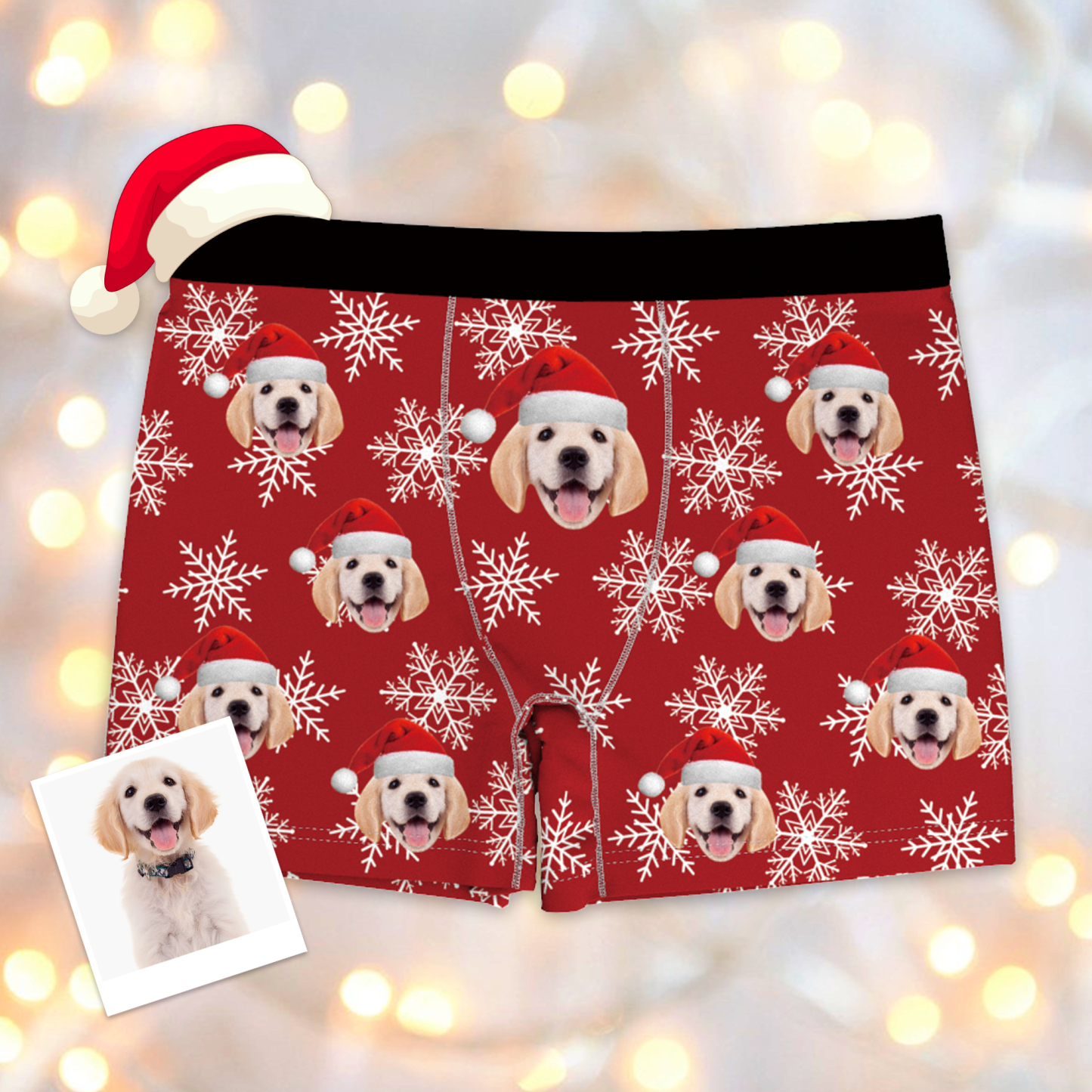 Custom Pet Face Photo Boxer Shorts Christmas Gift - Bestchristmasgifts